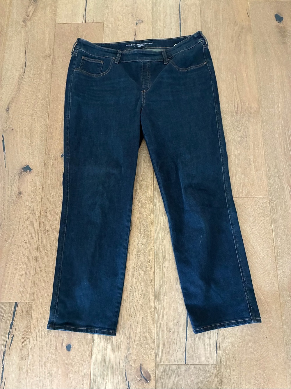 Chico's Straight-Leg Jeans in Dark Blue Wash